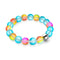 Limonade bleue | Argent | Bracelet de déclaration en verre sirène